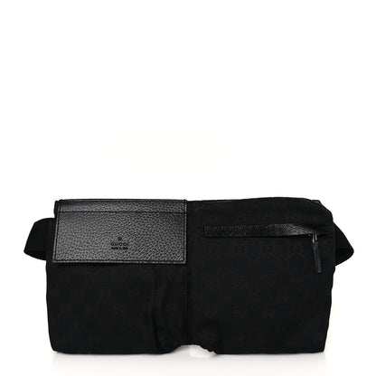 Gucci GG Monogram Double Pocket Belt Bag Black 1 of 9
