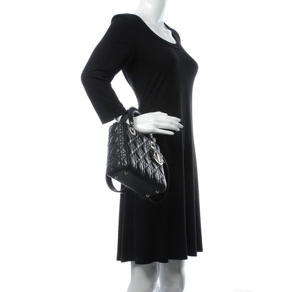 Christian Dior Lambskin Cannage Small Lucky Badges My Lady Dior Black 2 of 9