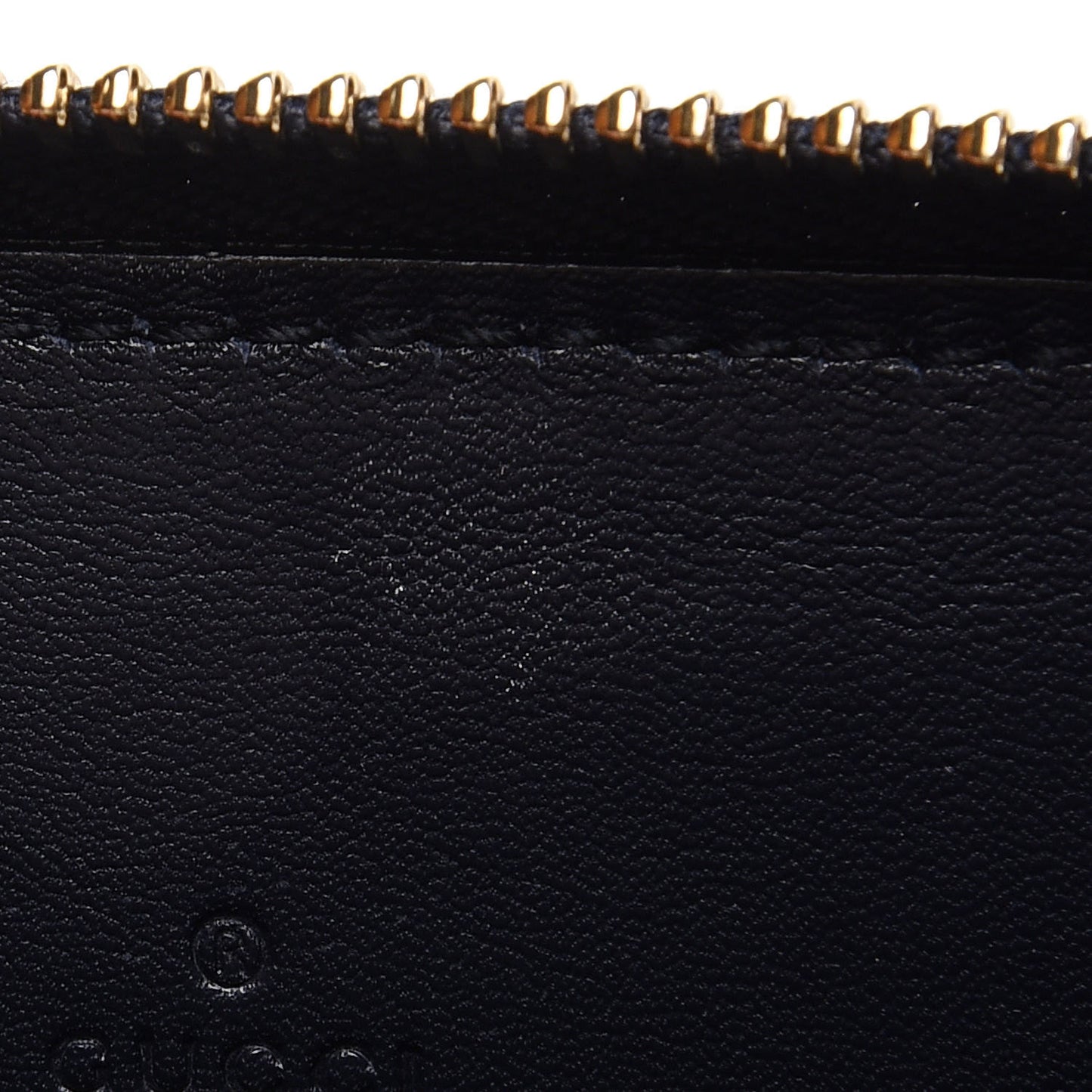 Microguccissima Zip Around Card Case Navy