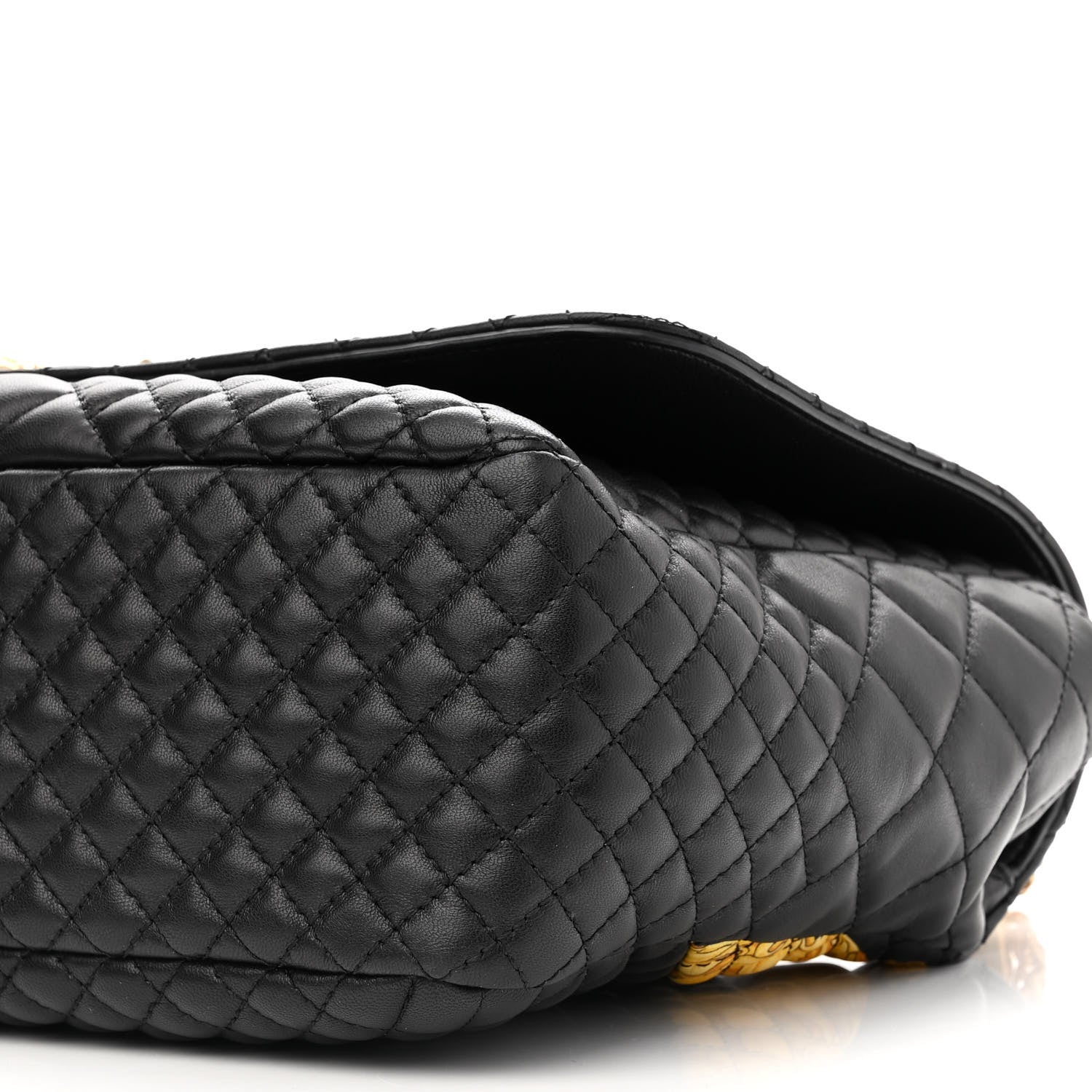 Versace Nappa Quilted Barocco Print Icon Shoulder Bag Black 10 of 11