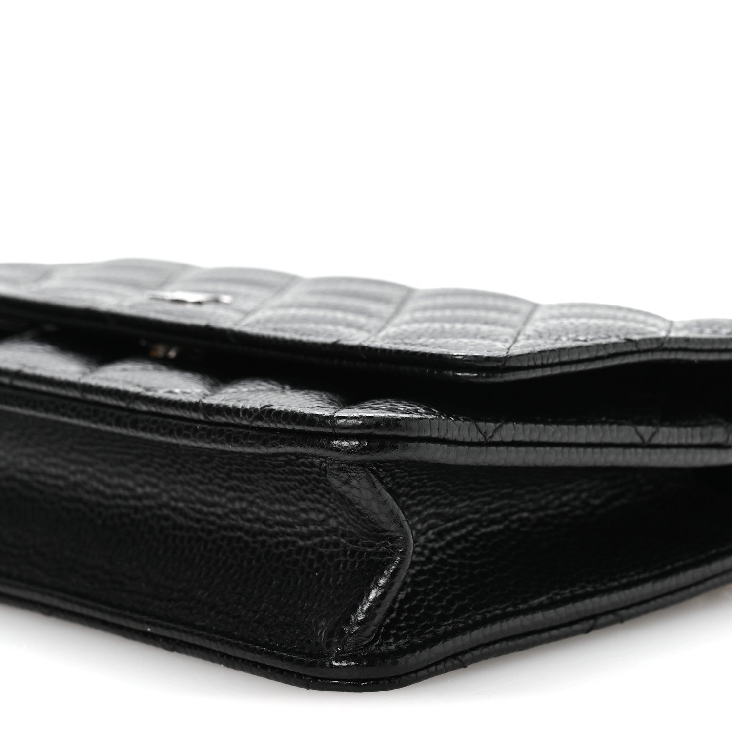 Chanel Lambskin Quilted Wallet On Chain WOC Black 11 of 12