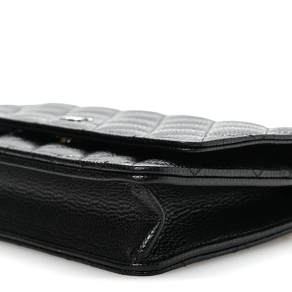 Chanel Lambskin Quilted Wallet On Chain WOC Black 11 of 12