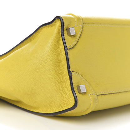 Celine Drummed Calfskin Micro Luggage Citron 7 of 9