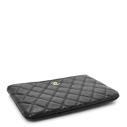 Chanel Caviar Quilted Cosmetic Case Black 4 of 10