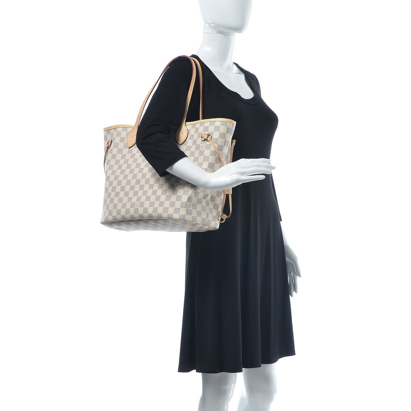 Damier Azur Neo Neverfull MM Rose Ballerine
