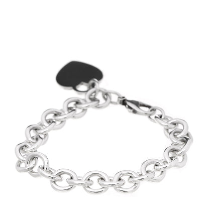 Tiffany Sterling Silver Heart Tag Charm Bracelet 3 of 4