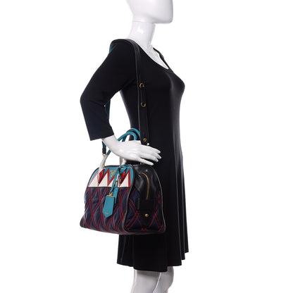 Prada Tessuto Nylon Quilted Impunturato Bauletto Baltico Fuoco 2 of 11
