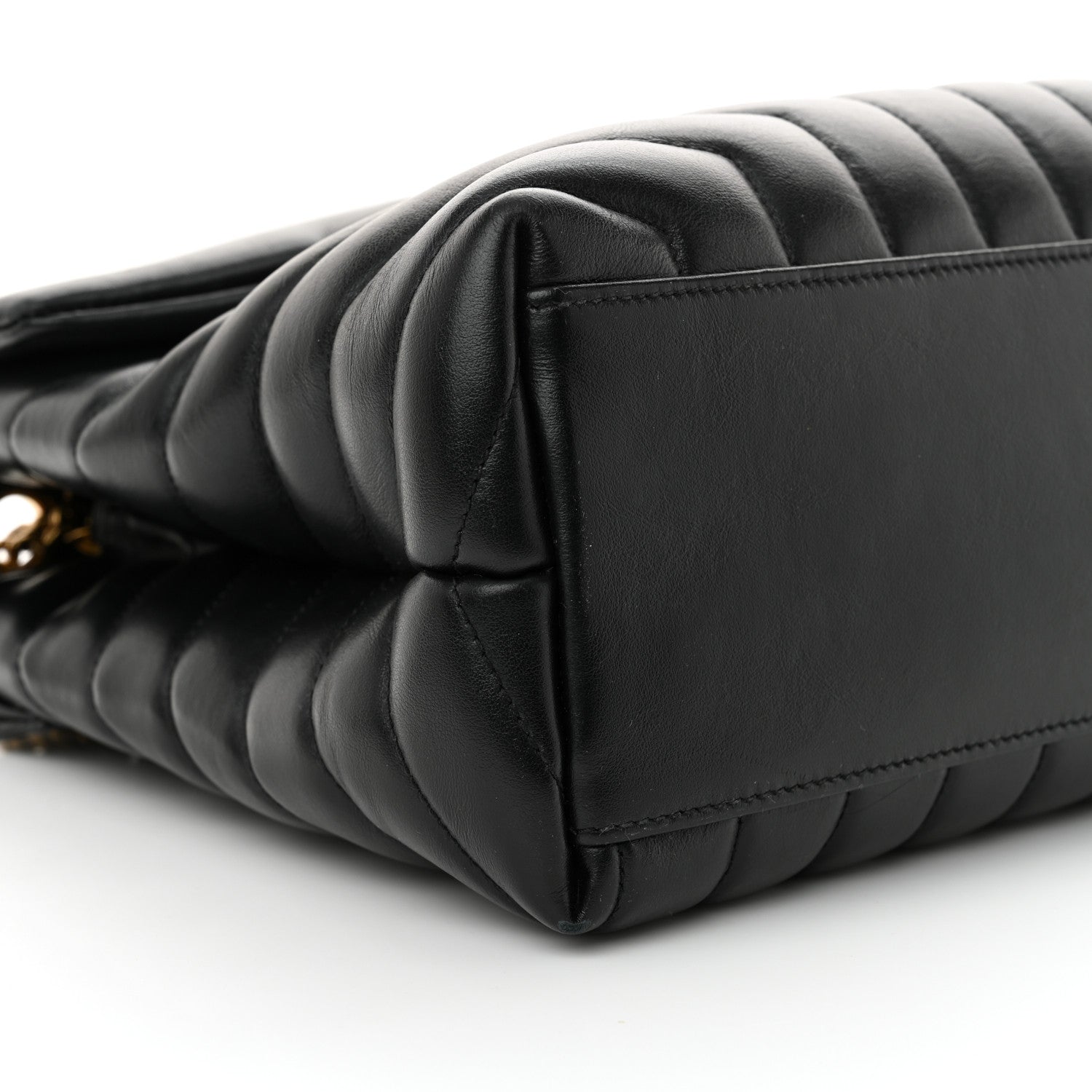 Saint Laurent Calfskin Y Quilted Monogram Medium Loulou Chain Satchel Black 9 of 16
