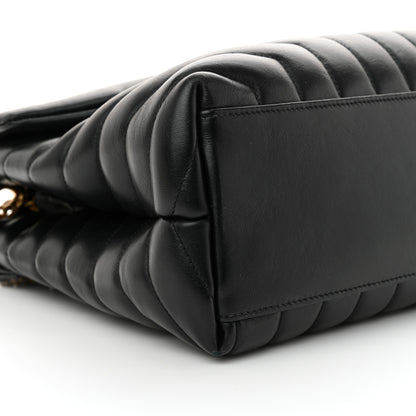 Saint Laurent Calfskin Y Quilted Monogram Medium Loulou Chain Satchel Black 9 of 16
