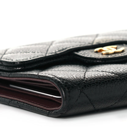 Chanel Caviar Quilted Compact Flap Wallet Black 7 of 8