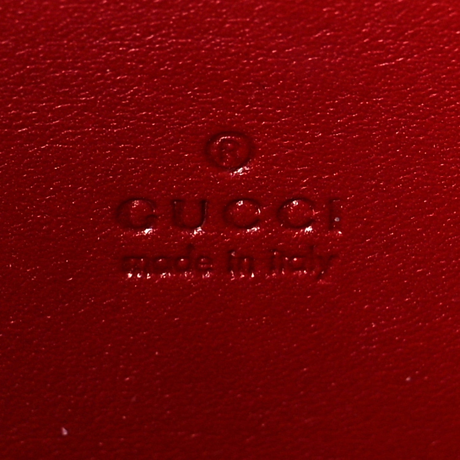 Gucci Calfskin Matelasse Mini GG Marmont Chain Wallet Hibiscus Red 6 of 9