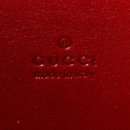 Gucci Calfskin Matelasse Mini GG Marmont Chain Wallet Hibiscus Red 6 of 9