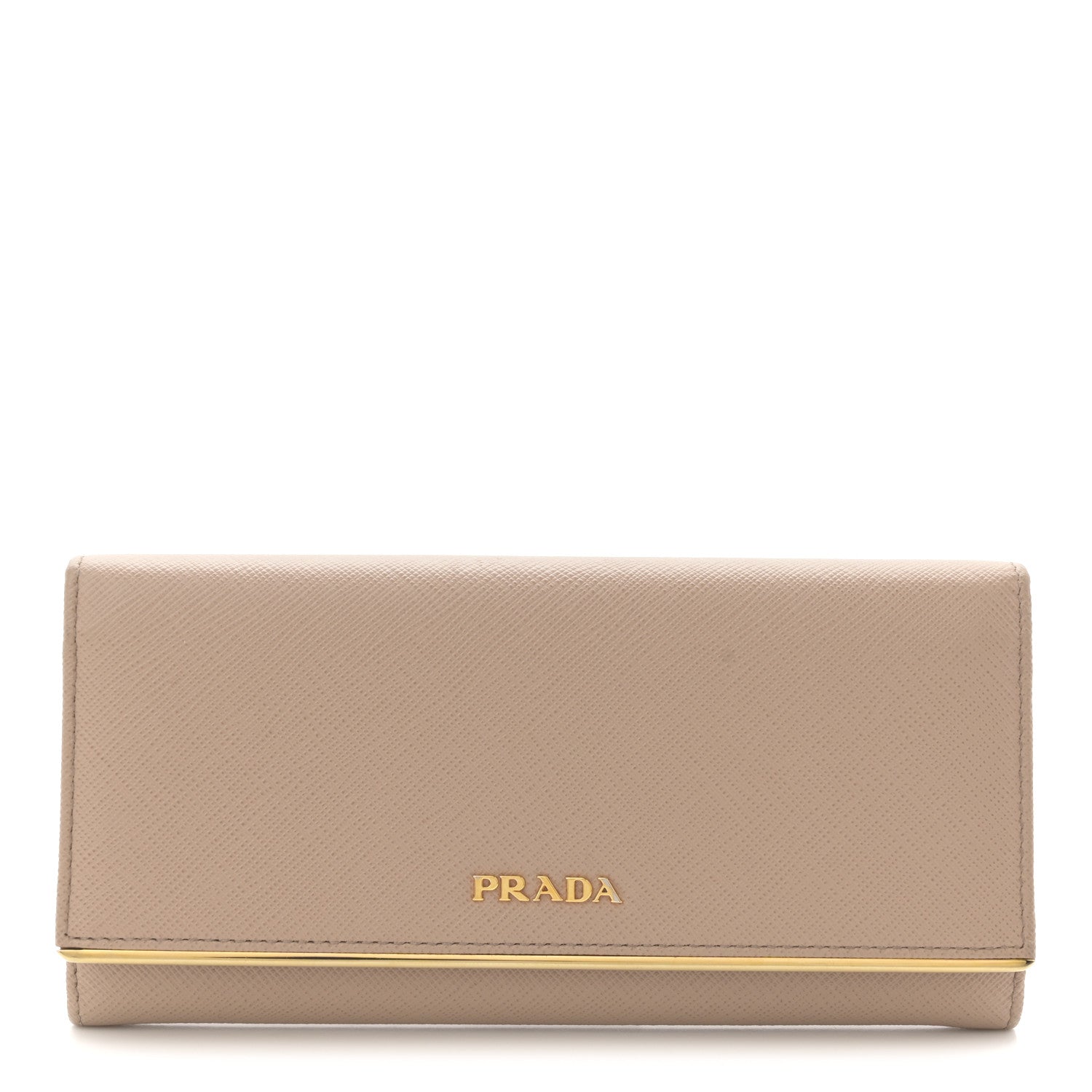 Prada Saffiano Metal Bar Continental Flap Wallet Cammeo 1 of 7