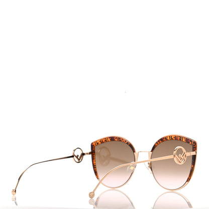 Fendi Metal Acetate F is Fendi FF Cat Eye Sunglasses FF 0290/S Gold 4 of 6