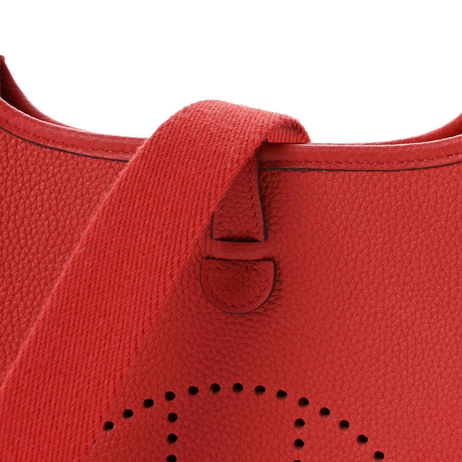 Hermes Taurillon Clemence Evelyne TPM Rouge De Coeur 8 of 10