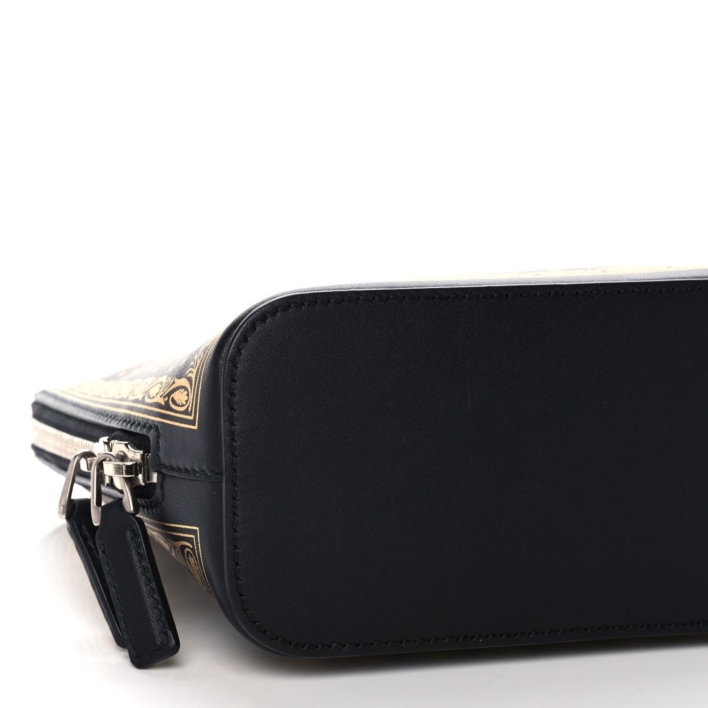 X SEGA Calfskin GUCCY Stars Mini Dome Shoulder Bag Black Gold