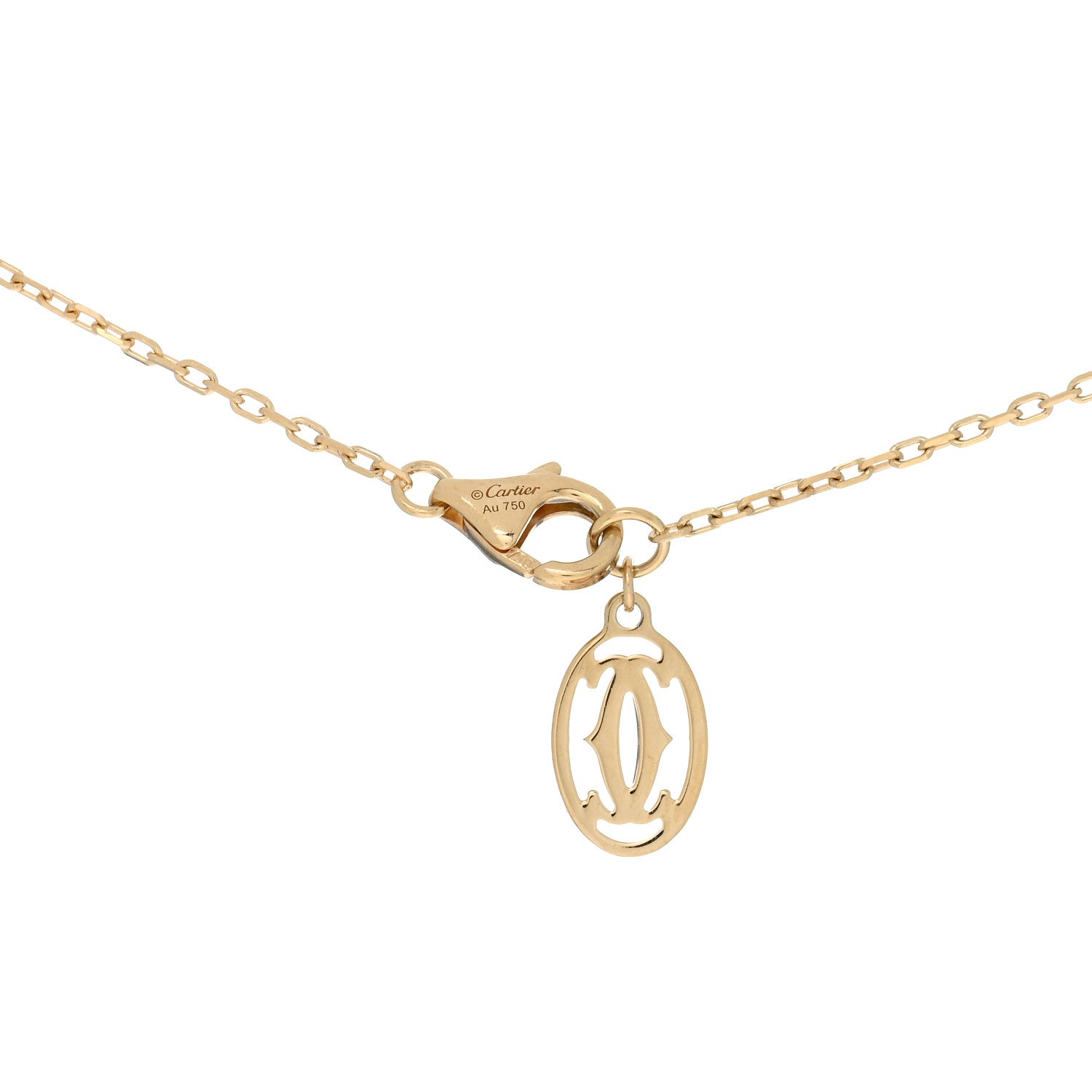 Cartier 18K Yellow Gold Diamond LM D'Amour Pendant Necklace 4 of 5