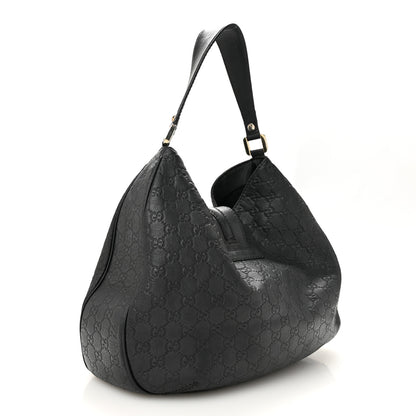 Gucci Guccissima Large New Ladies Web Hobo Black 3 of 14