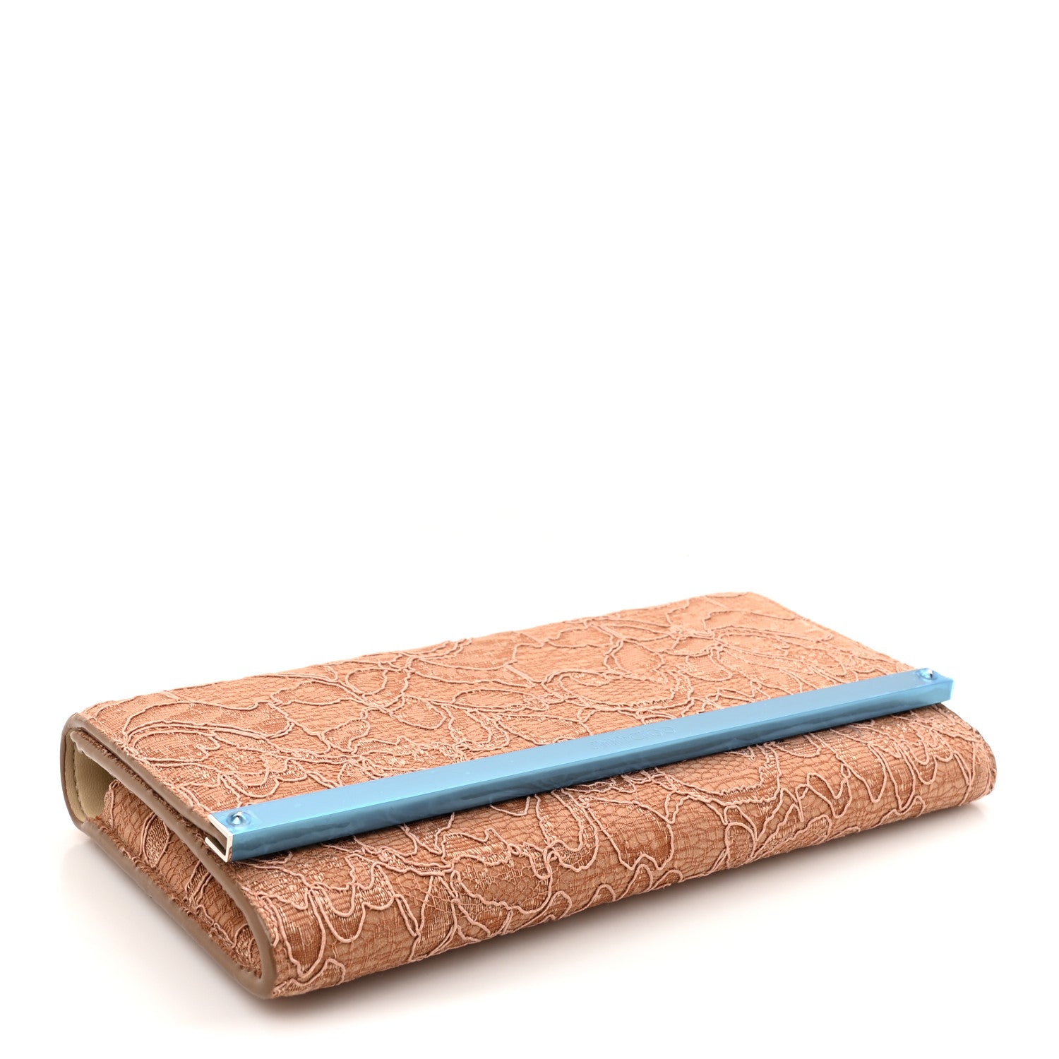 Jimmy Choo Lace Milla Wallet on Chain Powder Pink 4 of 11