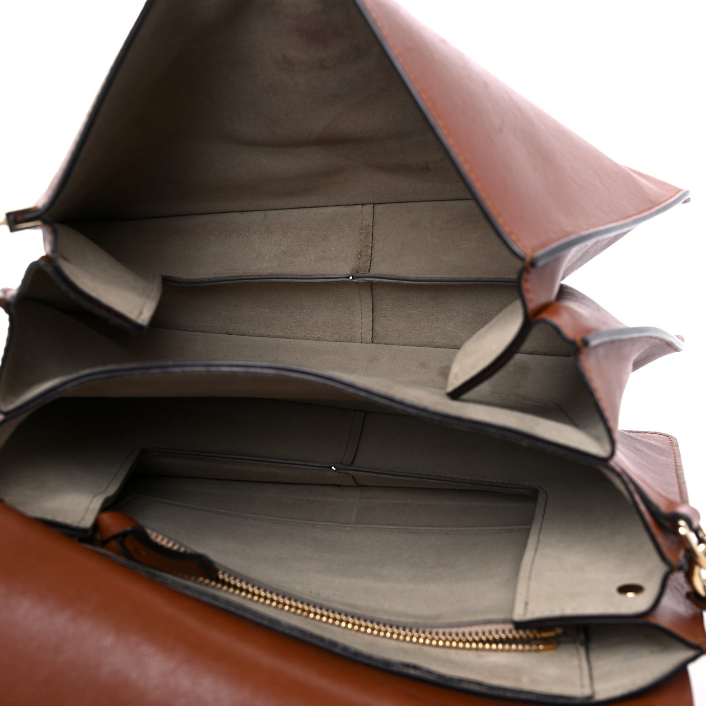 Suede Calfskin Medium Faye Shoulder Bag Tobacco
