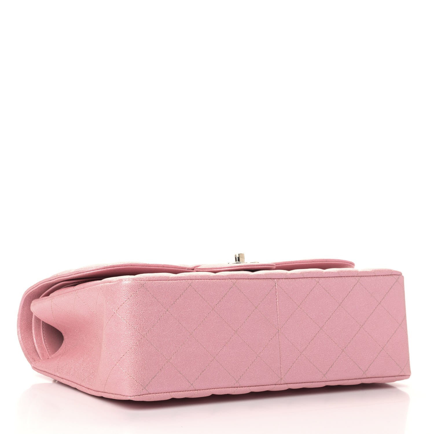 Chanel Iridescent Caviar Quilted Jumbo Double Flap Rose Pink 3 of 9