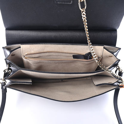 Chloe Calfskin Suede Medium Faye Shoulder Bag Black 4 of 4