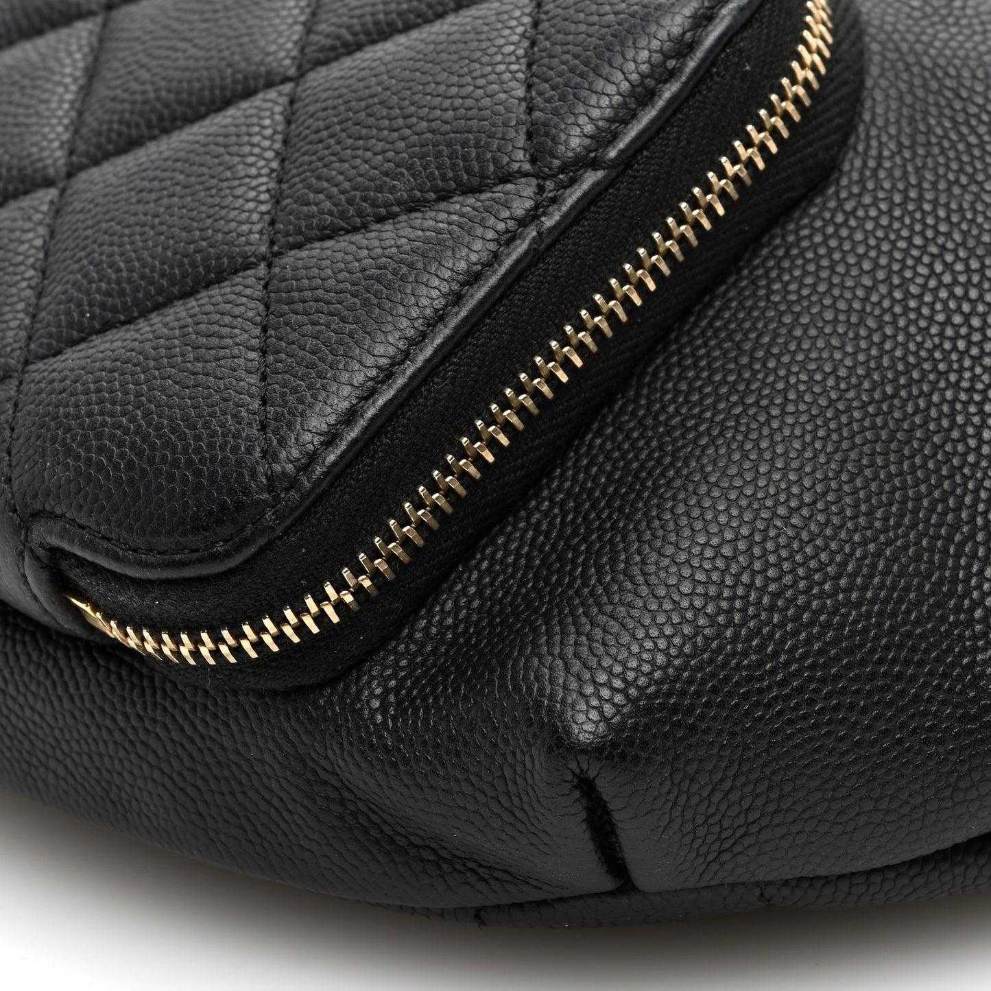Caviar Quilted Business Affinity Waist Belt Bag Black