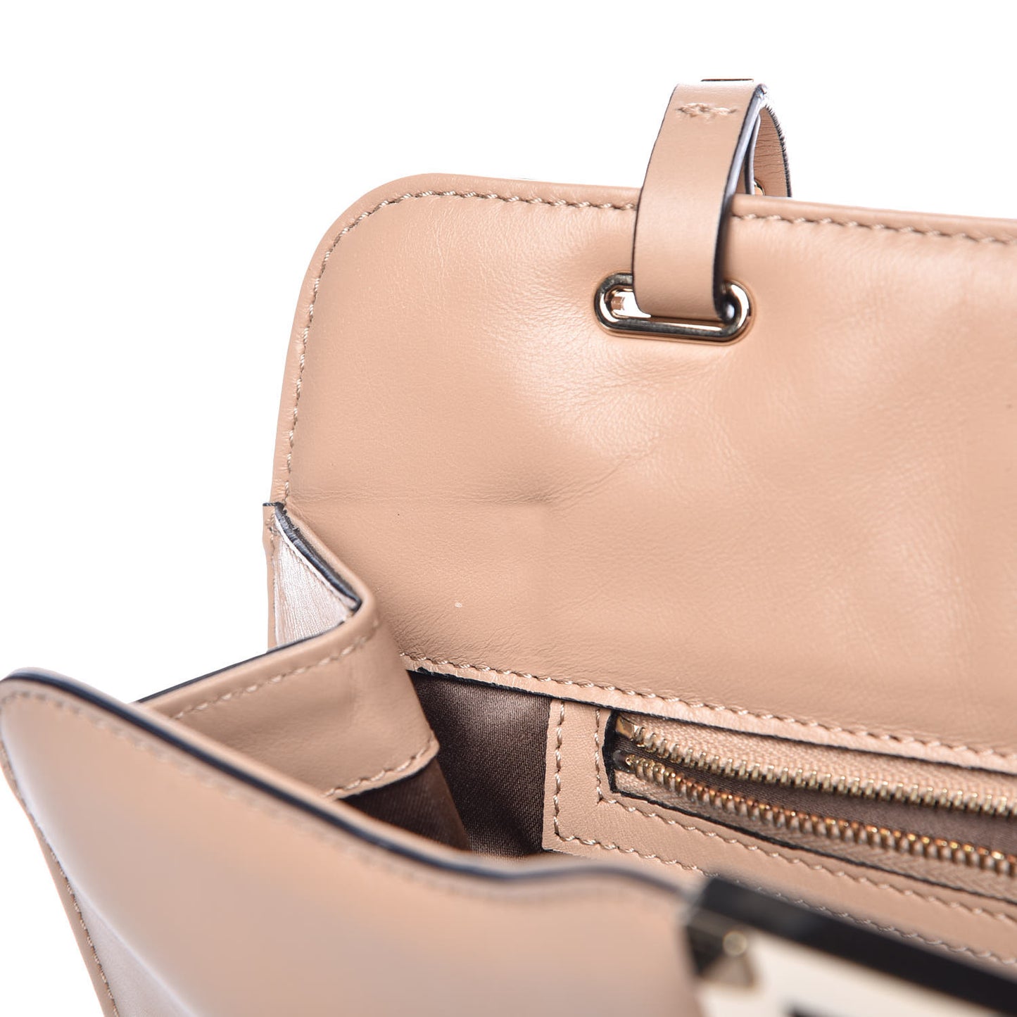 Vitello Rockstud Shoulder Satchel Poudre