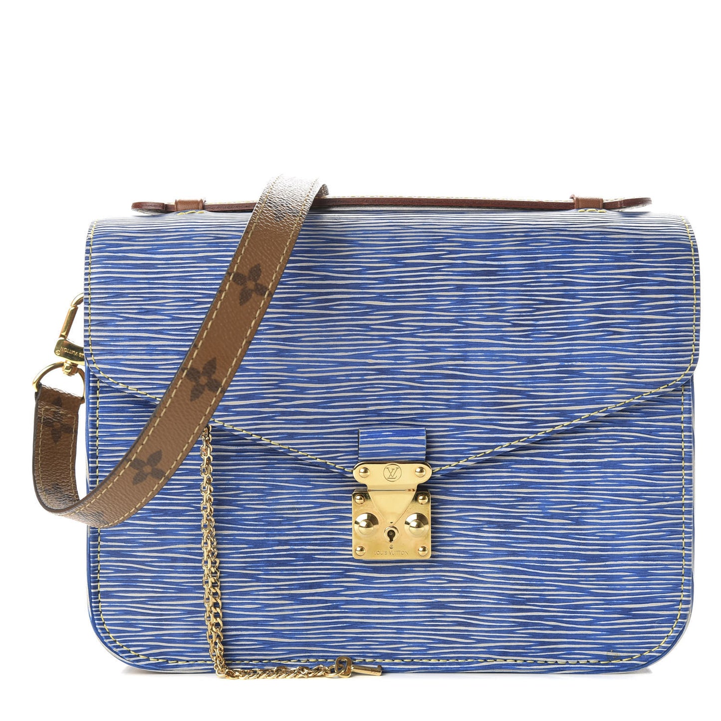 Epi Reverse Monogram Pochette Metis Denim Light