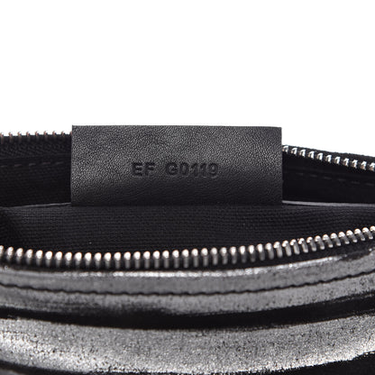 Givenchy Metallic Calfskin Striped Mini Pandora Black Silver 9 of 10