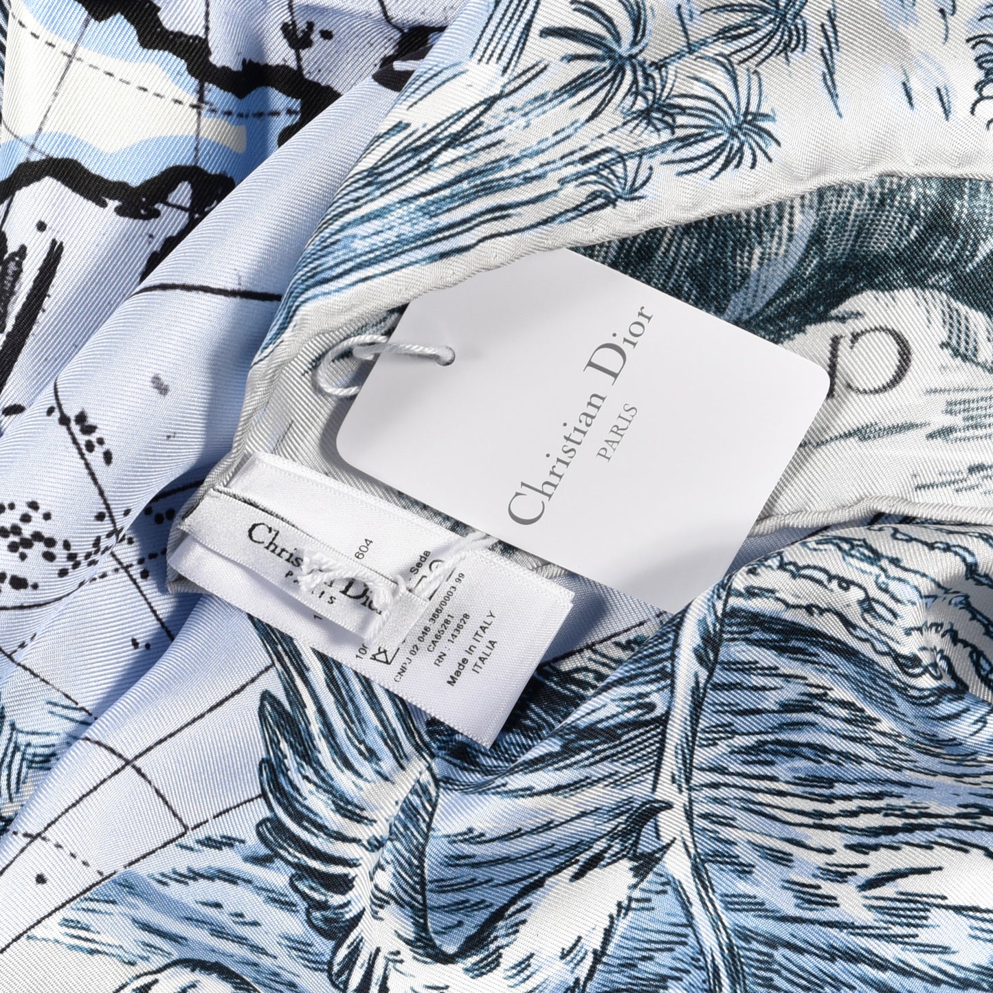 Silk Around The World Scarf 90 Grey