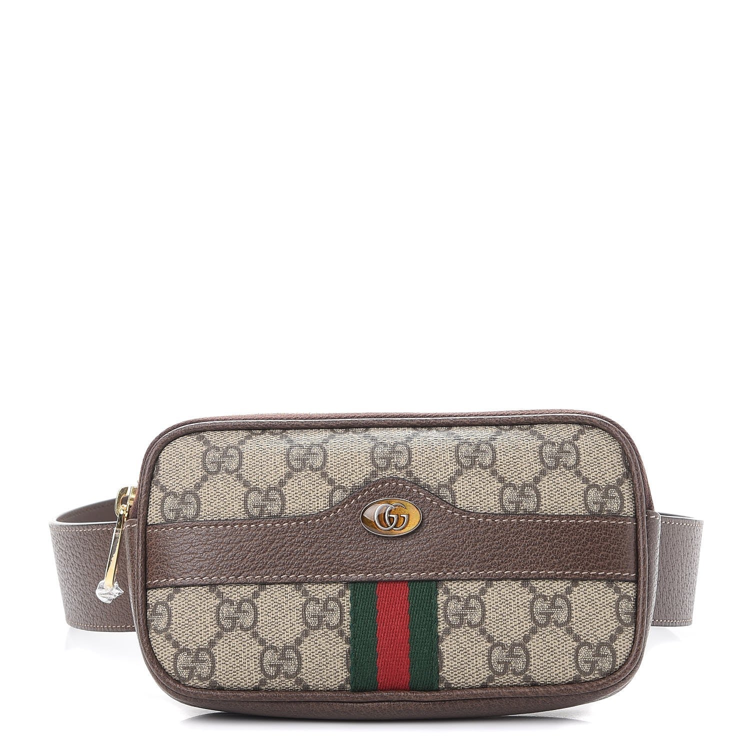 Gucci GG Supreme Monogram Ophidia Belted iPhone Case 85 34 Dark Brown 1 of 12
