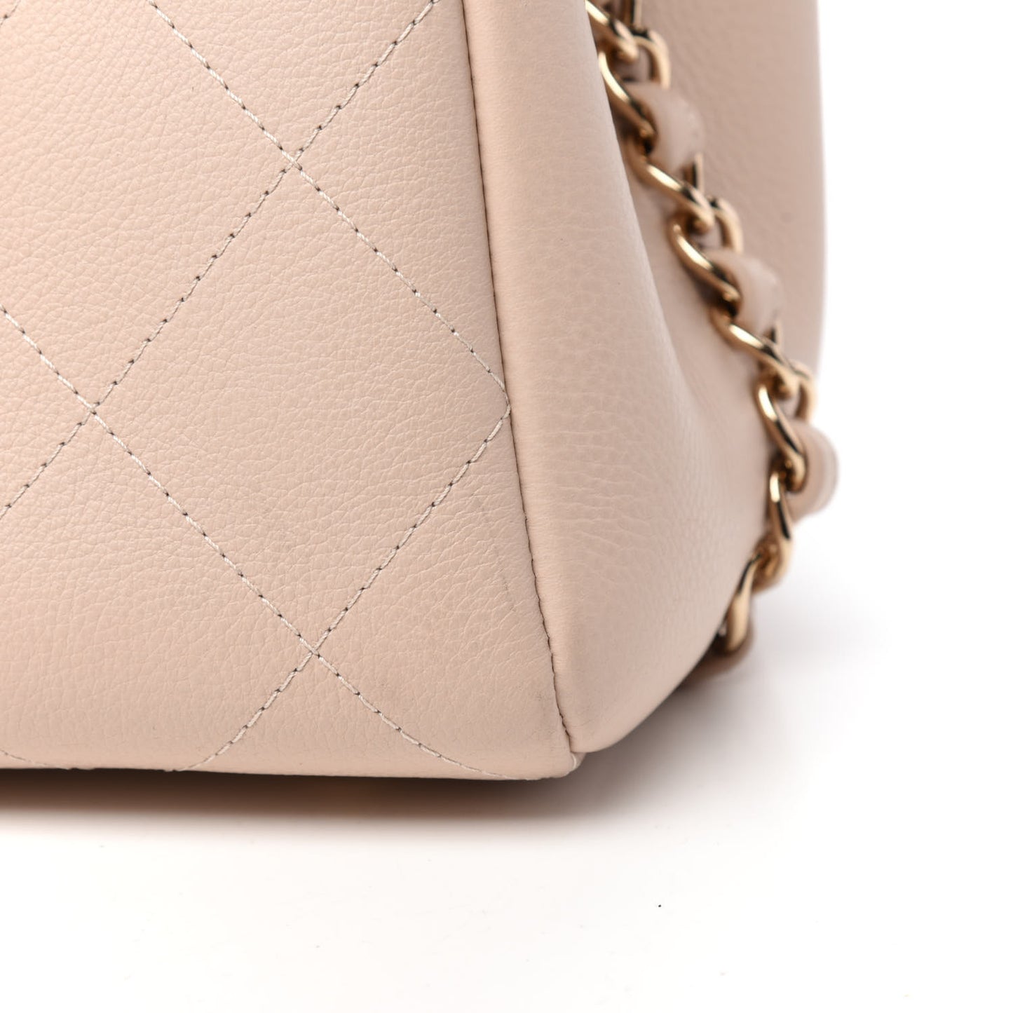 Bullskin Stitch Small Shopping Tote Light Pink
