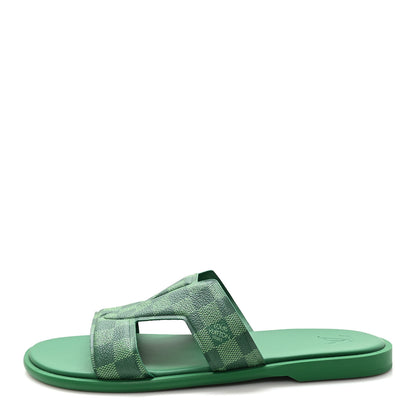 Louis Vuitton Damier Calfskin Mens LV Oasis Mules 12 Green 1 of 10
