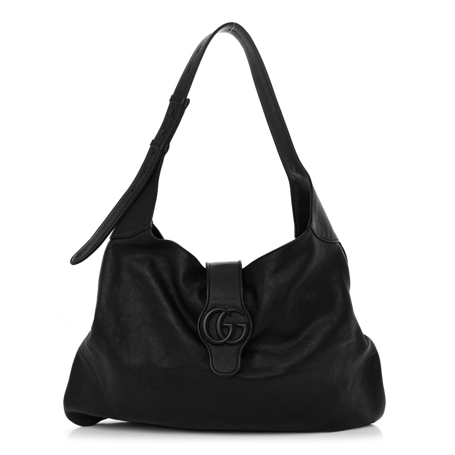 Gucci Goatskin Monochrome Large Aphrodite Shoulder Bag Black 1 of 10
