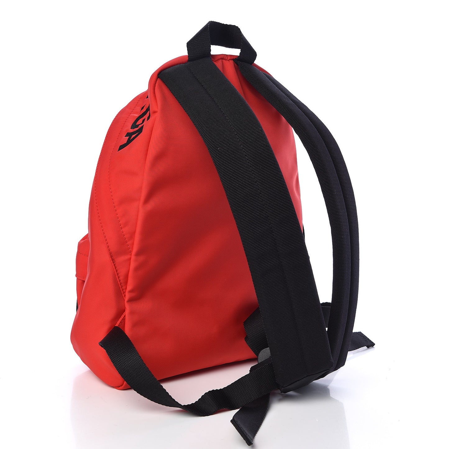 Sport Nylon Logo Embroidered S Wheel Backpack Bright Red Black
