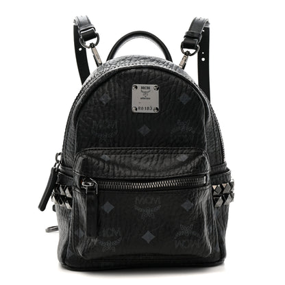 MCM Visetos Side Stud Mini Stark Backpack Black 1 of 14
