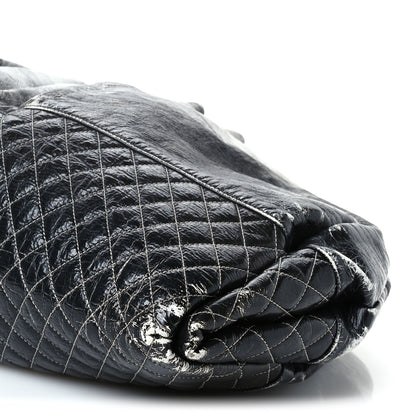 Chanel Vinyl Quilted Melrose Degrade Tote Black 10 of 14