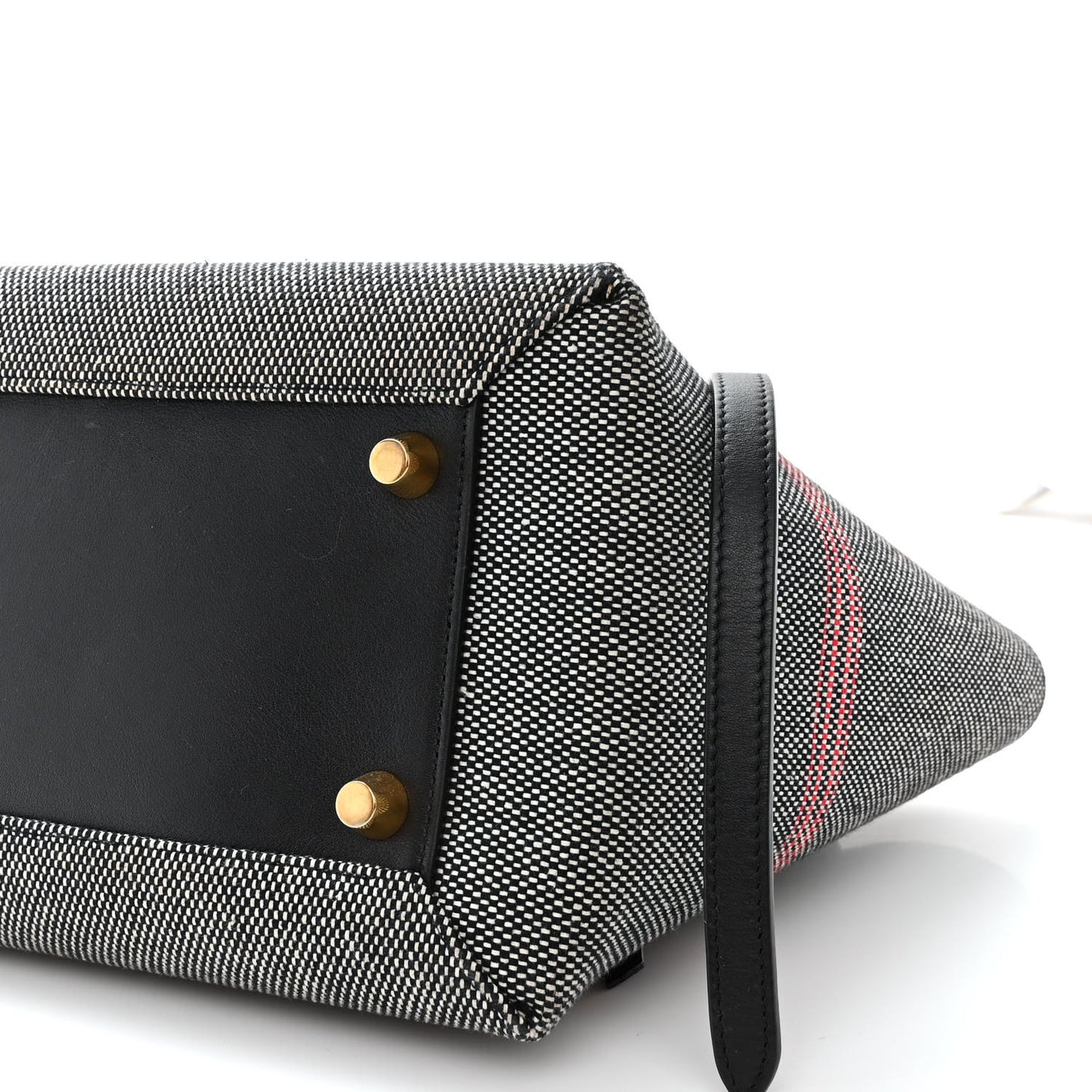 Cotton Canvas Calfskin Mini Belt Bag Black