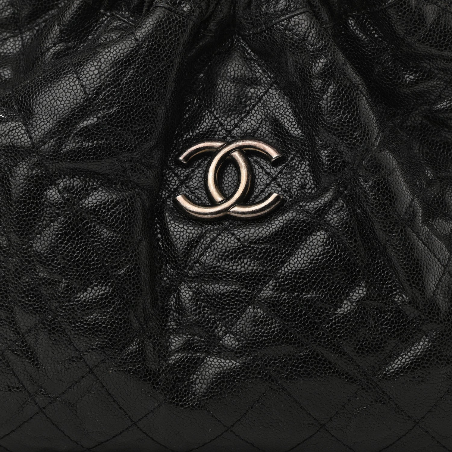 Chanel Caviar Quilted Medium Elastic Shopping Tote Black 8 of 10