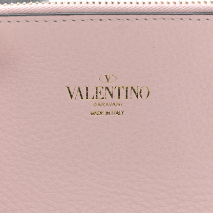 Valentino Garavani Grained Calfskin Small Rockstud Flip Lock Tote Black Rose Quartz 8 of 16