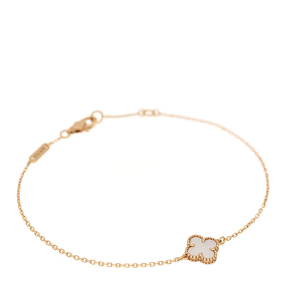 Van Cleef & Arpels 18K Yellow Gold Mother of Pearl Sweet Alhambra Bracelet 1 of 5