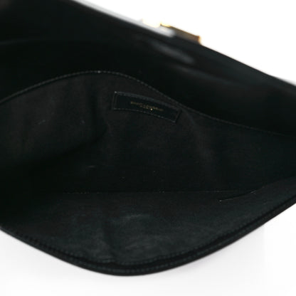 Saint Laurent Smooth Shiny Calfskin Monogram Uptown Baby Pouch Black 5 of 9