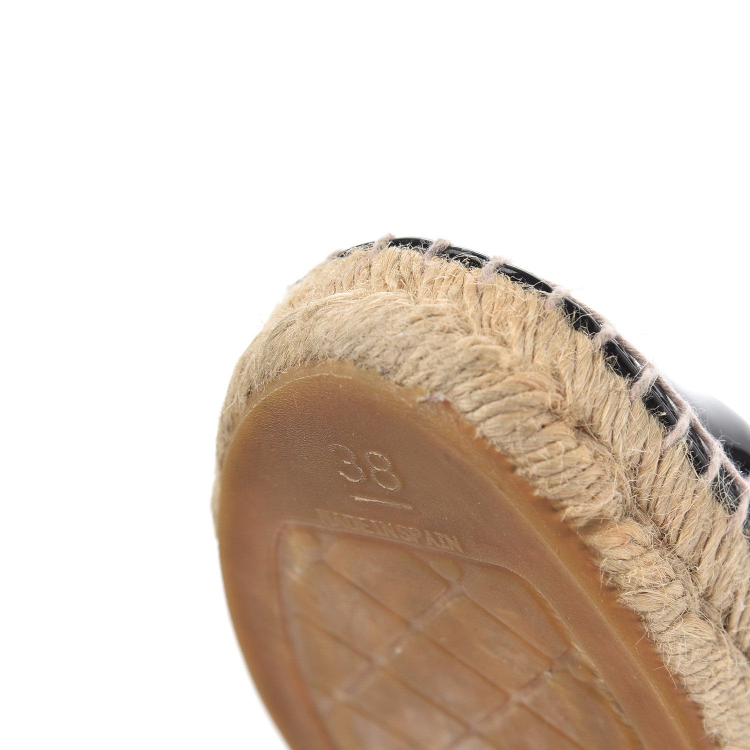 Chanel Lace Patent CC Espadrilles 38 Black 13 of 21