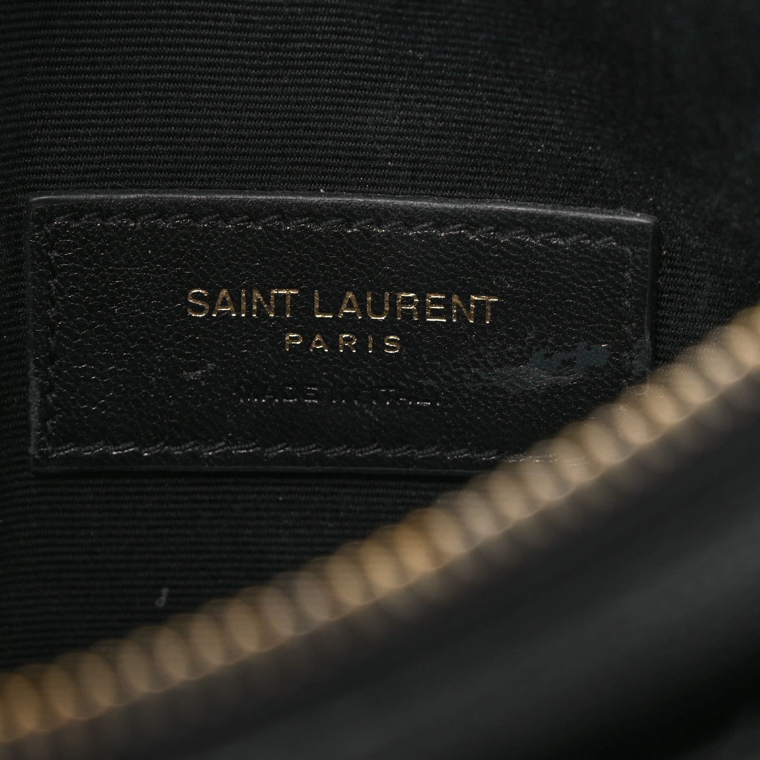 Saint Laurent Grain De Poudre Chevron Monogram Bill Pouch Black 6 of 9