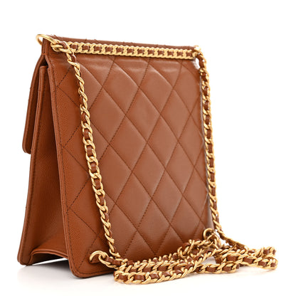 Chanel Caviar Quilted Multi Chain Backpack Light Brown 3 of 11