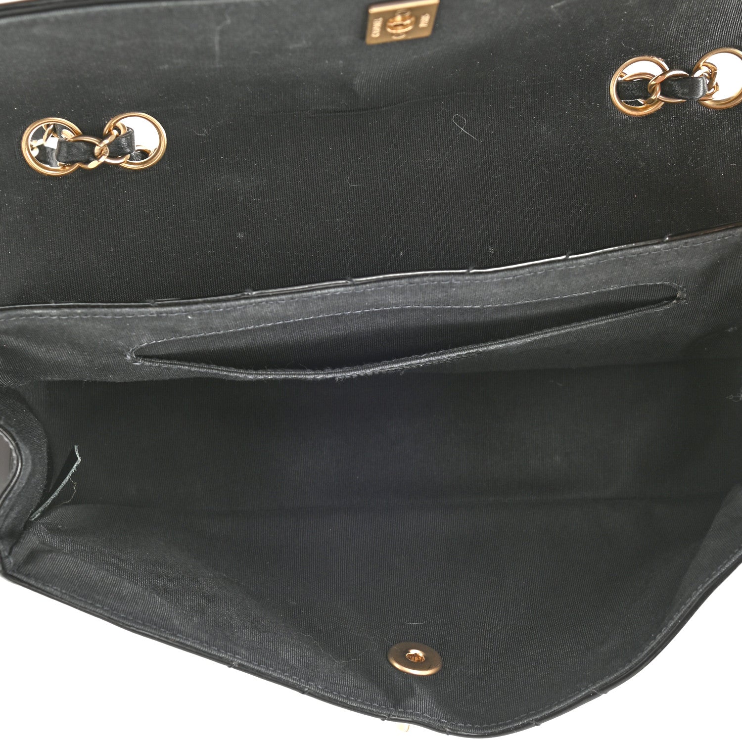 Chanel Glazed Calfskin Scallop Quilted Single Flap Black 5 of 10