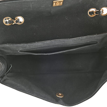 Chanel Glazed Calfskin Scallop Quilted Single Flap Black 5 of 10