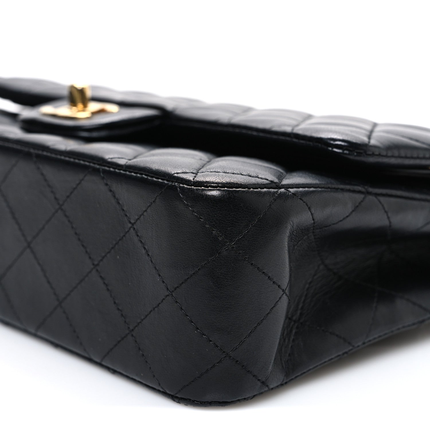 Chanel Lambskin Quilted Medium Double Flap Black 10 of 10
