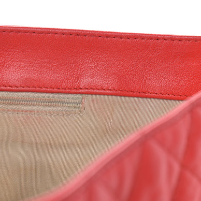 Chanel Washed Lambskin Quilted Maxi Chain Around Flap Red 14 of 14